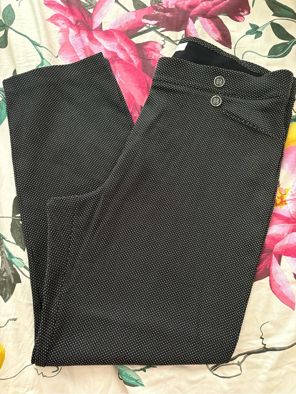 89th & Madison Black Microdot Pants Size 16